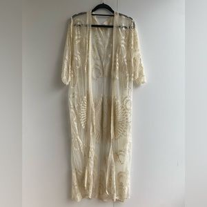 EUC🍍Anthropologie Do Everything In Love Kimono/ CoverUp OS